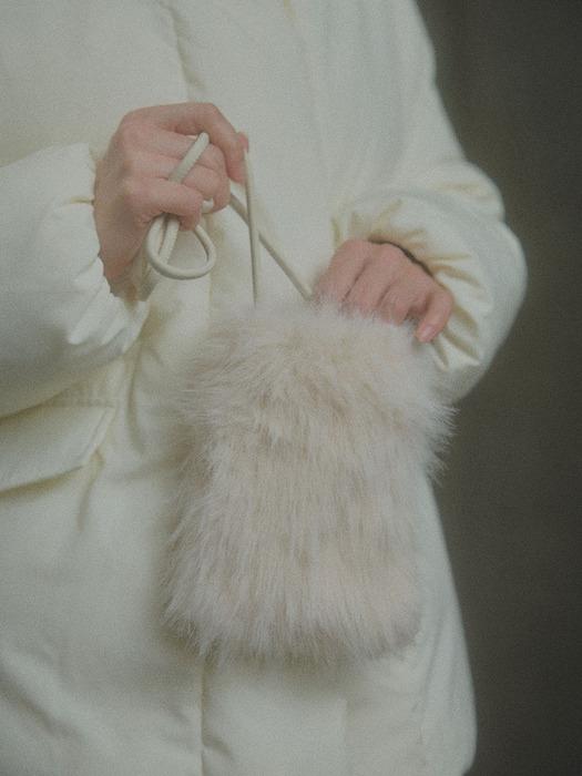 ANTIQUE FUR MINI BAG_MIST