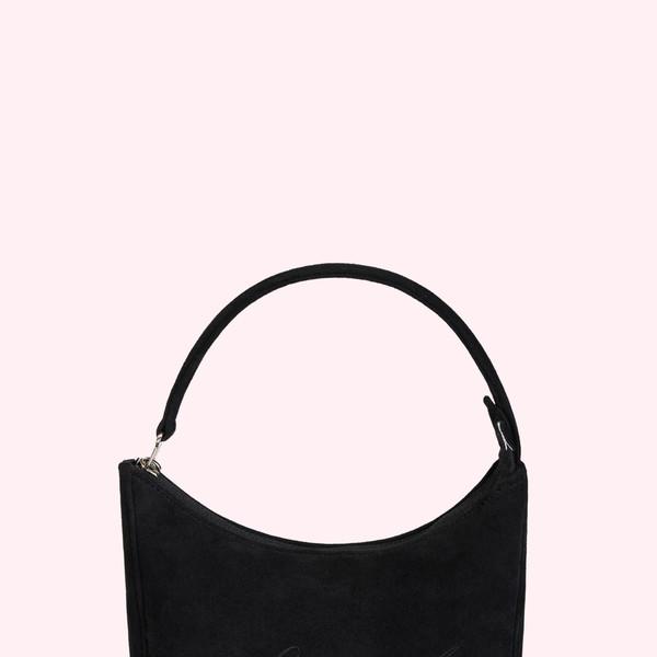 어텐즈 Attends suede top handle bag (Black) - 위시버킷