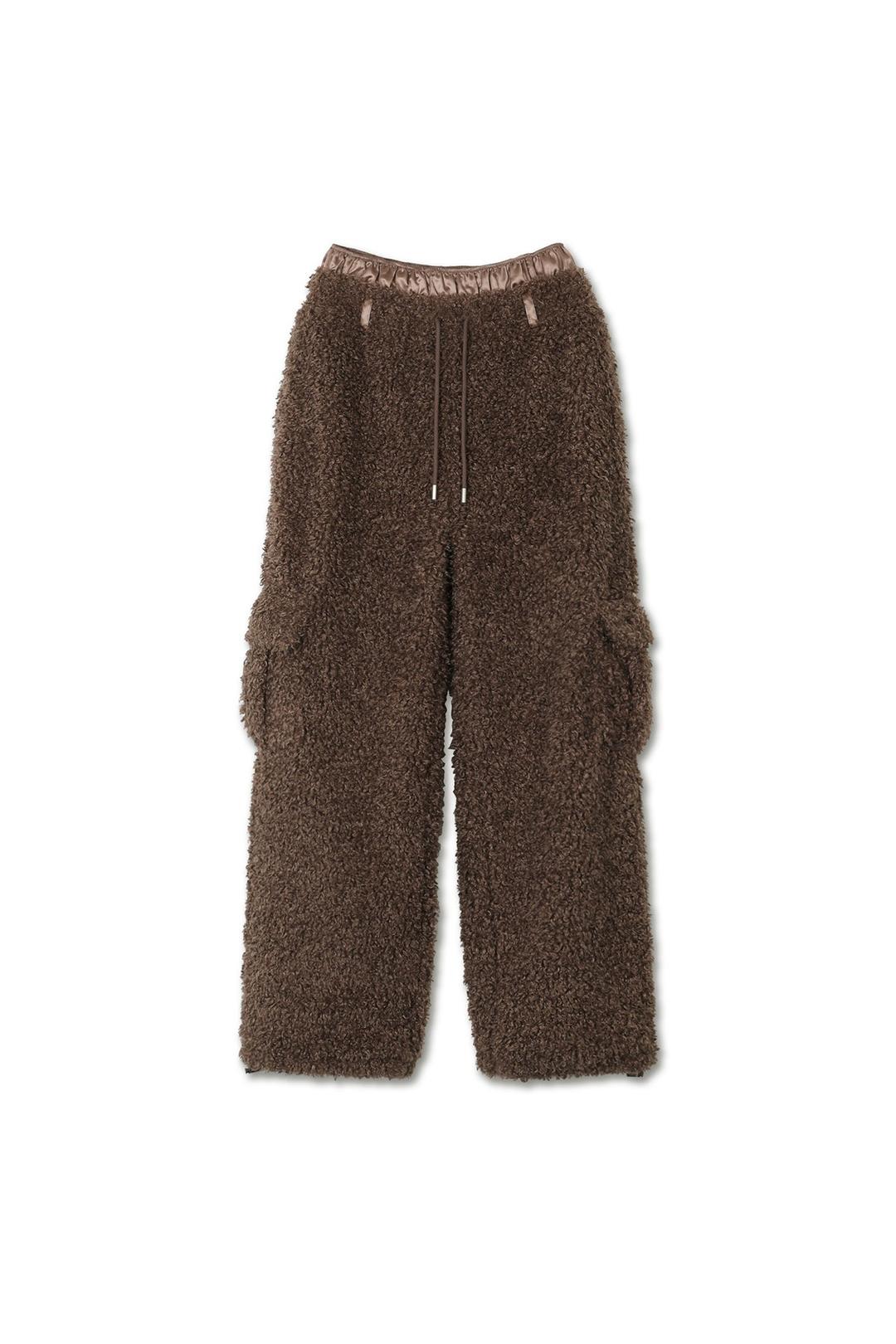 CURLY FUR SWEAT PANTS BROWN