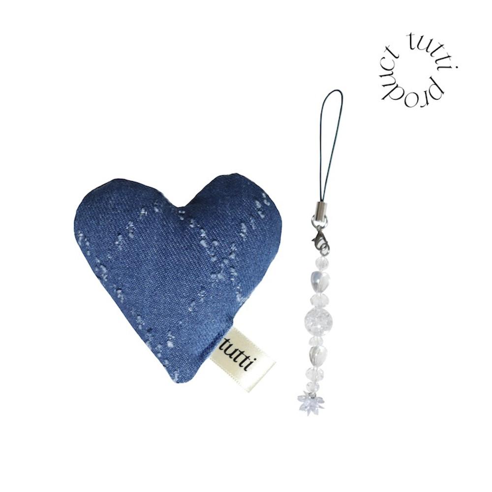 [투티 프로덕트] ARGYLE DENIM HEART GRIPTOK 2COLOR