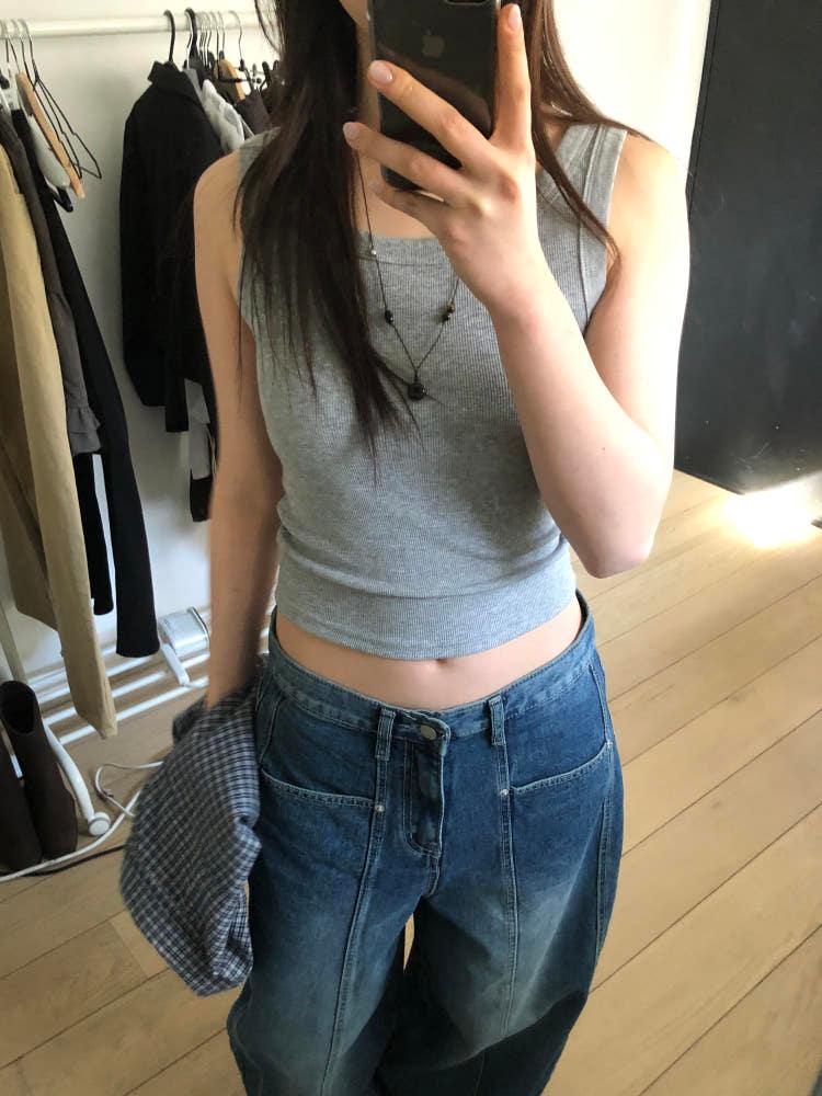 베이직 골지 나시 3color