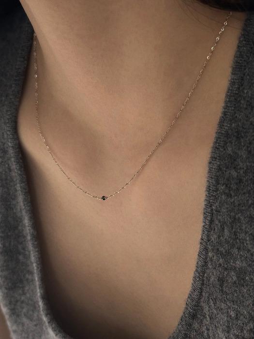 14k Black diamond necklace