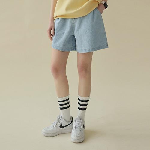 PB18922 코튼 4부 데님 팬츠