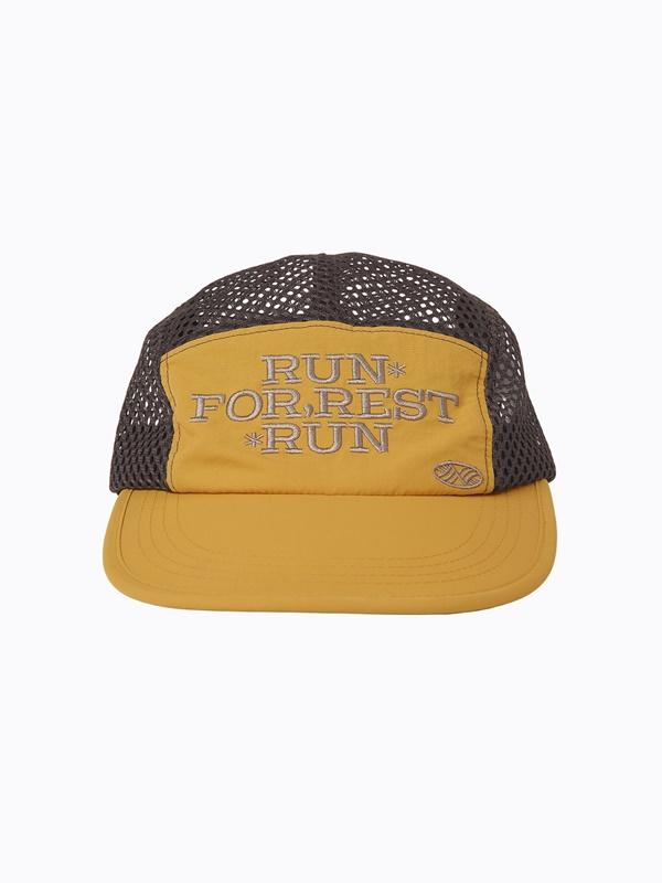 Run For Rest Run Mesh Camp Cap_Mustard