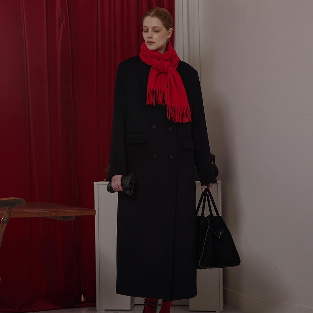 Wool Classic Double-breast Long Coat