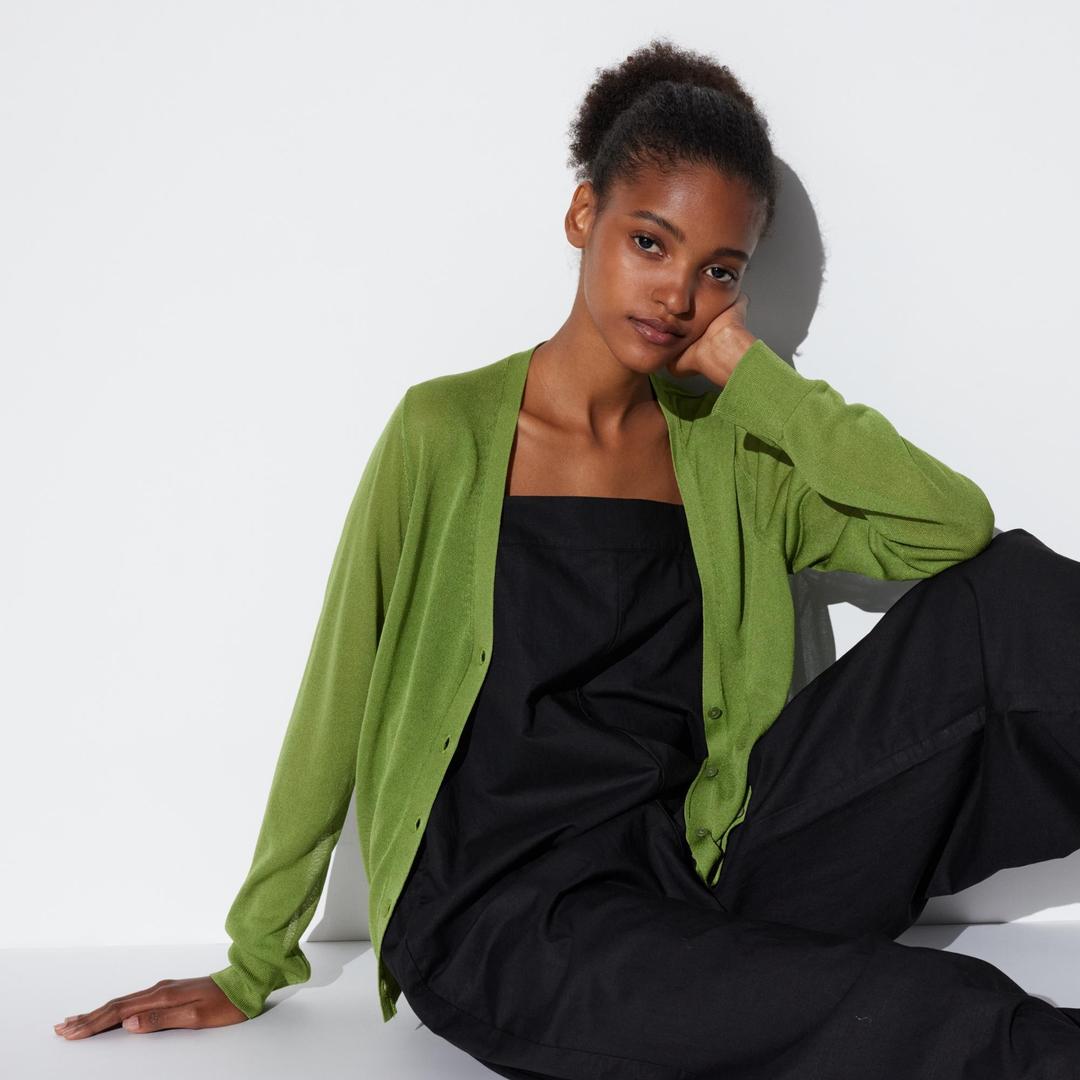 라이트V넥가디건(긴팔)