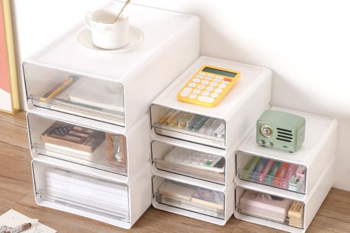 투명 책상 위 서랍 3size 2color