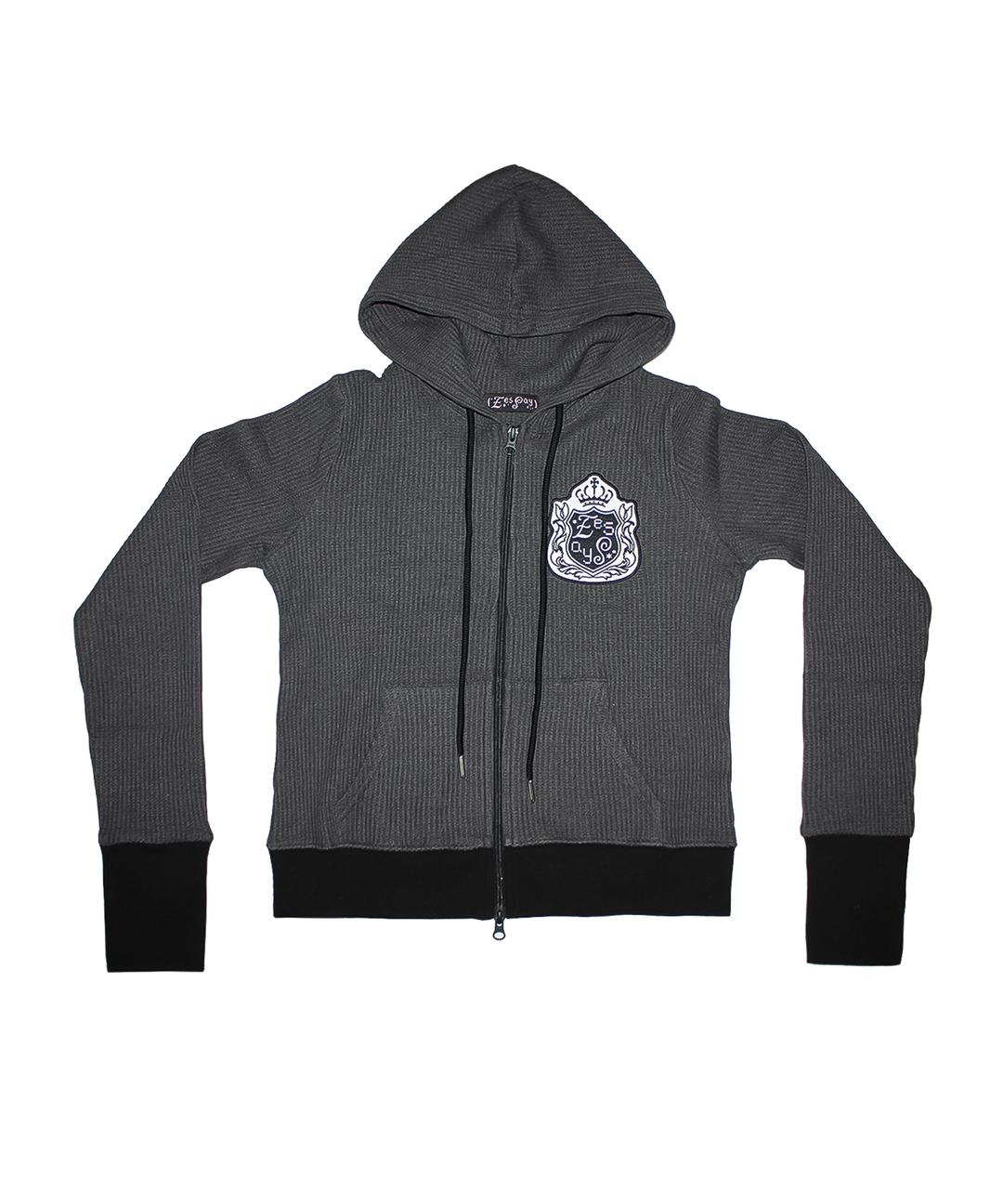 E.E WAFFLE HOODIE - CHARCOAL