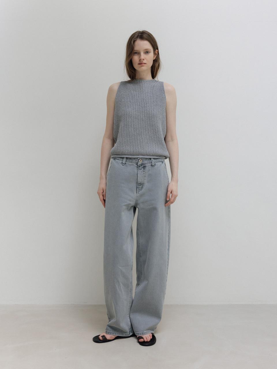 [1st] barrel dyed denim (pale blue)