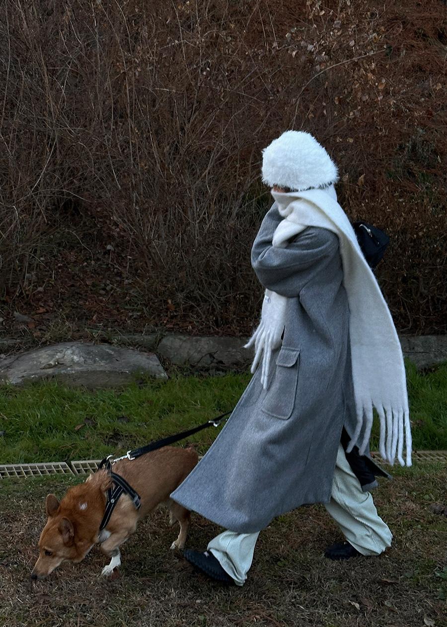 우화 BALMACAAN SINGLE LONG COAT