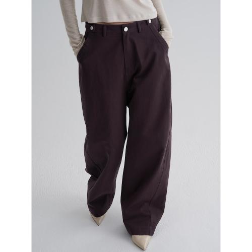 코튼트윌 워싱 팬츠  와인