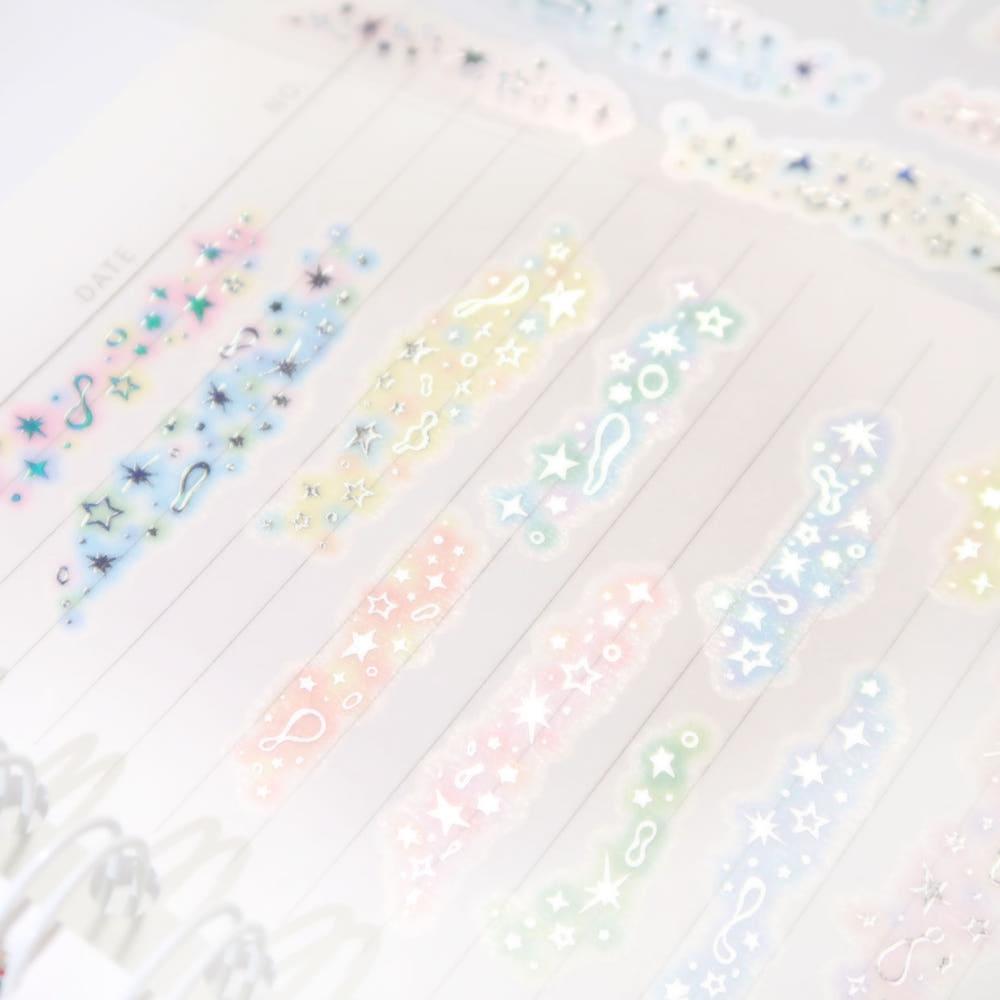 [스티커스] Stardust Flowy 키스컷 마스킹테이프