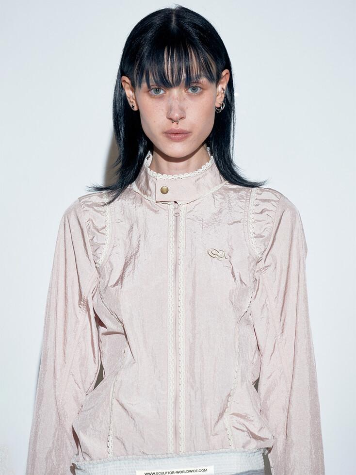 Lace Nylon Jacket Pink