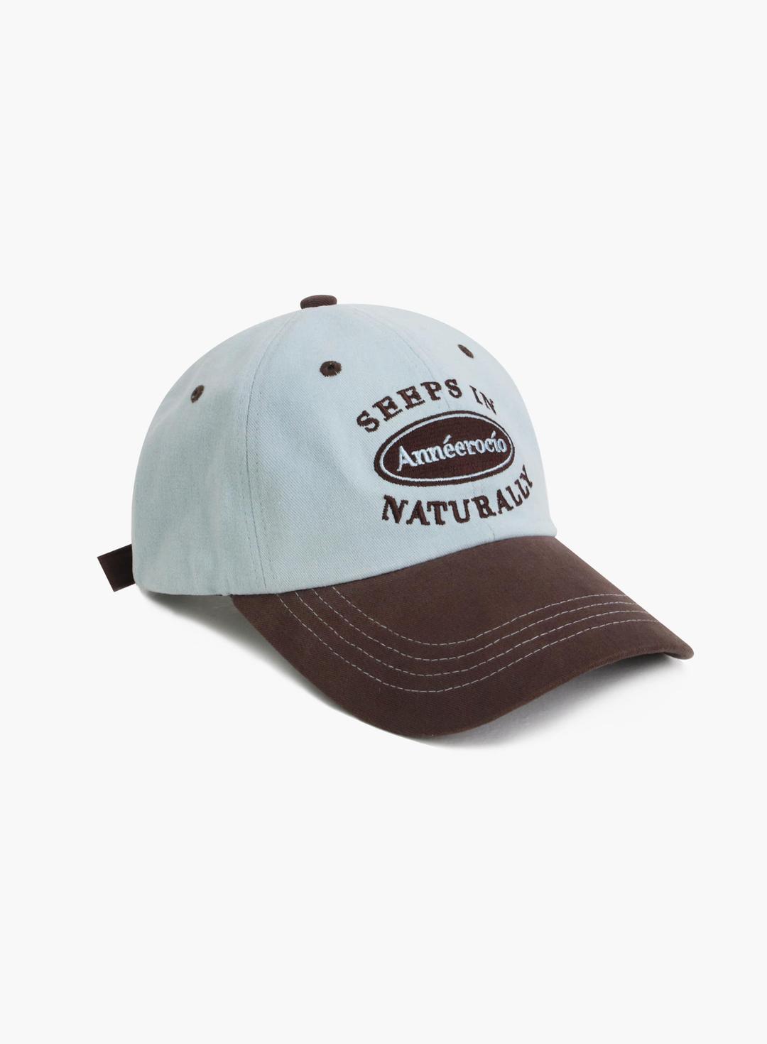 Slogan Logo Ball Cap - Sky Brown