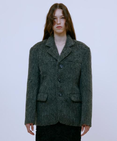 Alpaca Oversize Jacket (GRAY)
