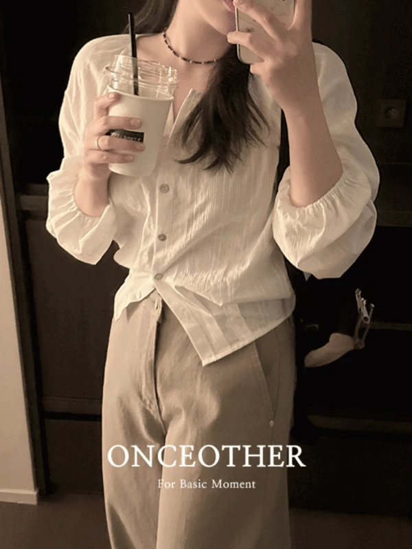 (오늘출발/봄신상🌸/MADE) 플루나 뒷밴딩 블라우스