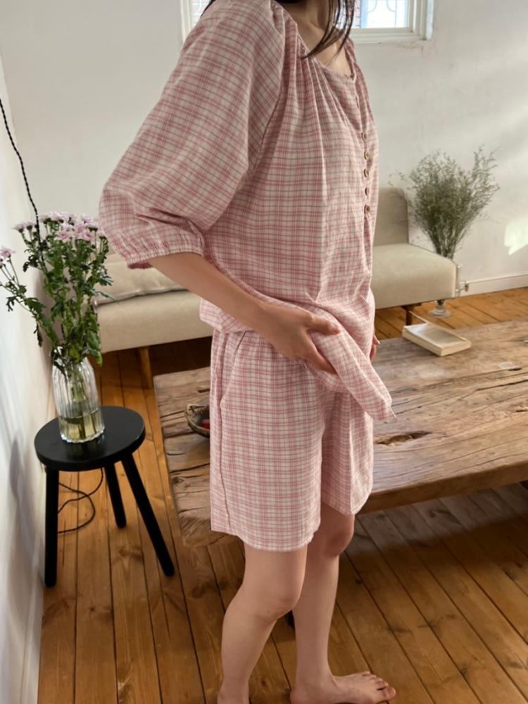 [마인드핑거] 소프트 메일파자마 잠옷(2color)