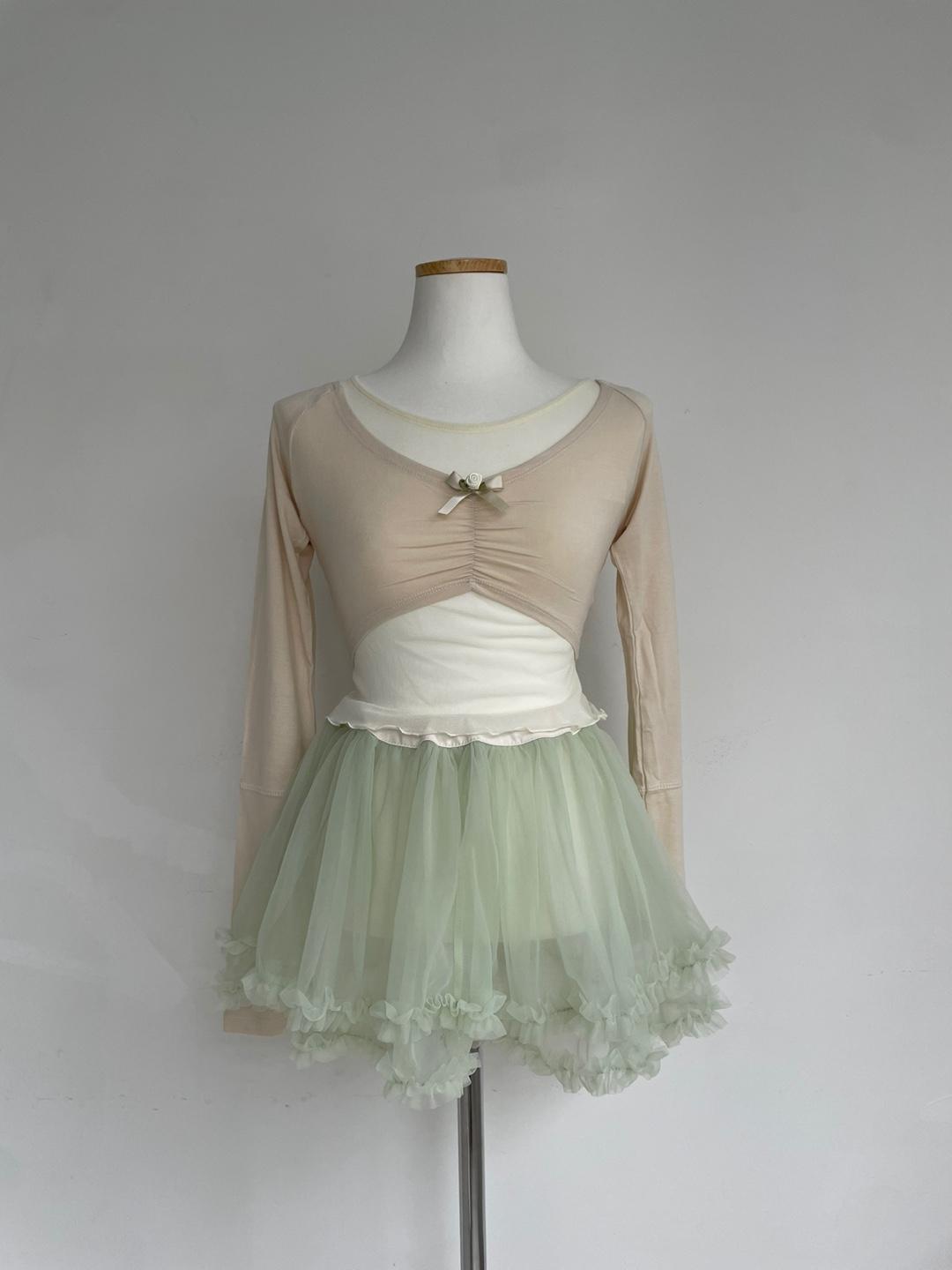 ballon mini tutu in light green