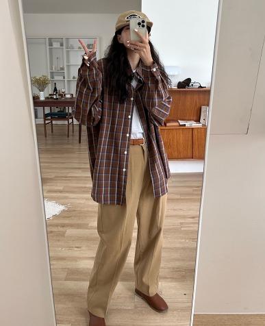 프레즐 체크 셔츠