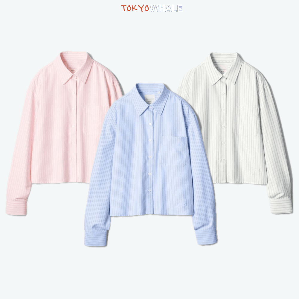 유니클로 jw앤더슨 여성 옥스포드 박시 셔츠 스트라이프 3색상 477683