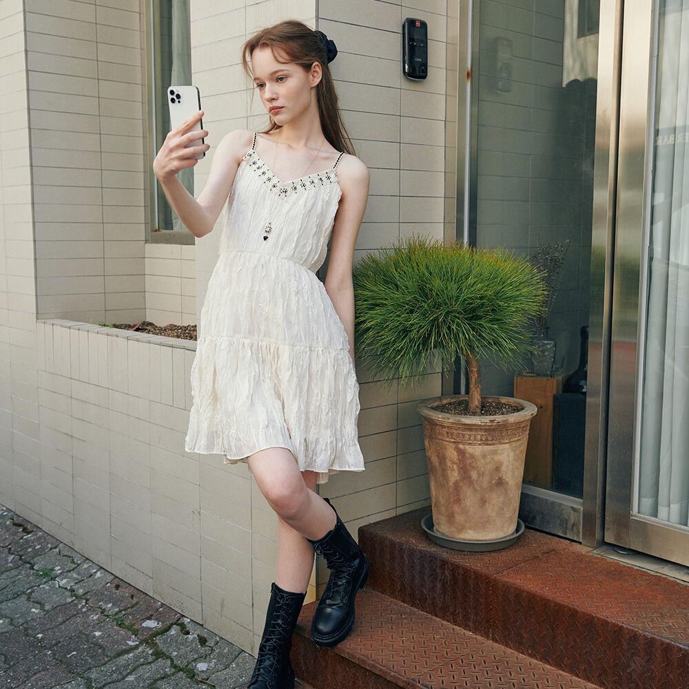 LACE SLIP MINI DRESS_IVORY