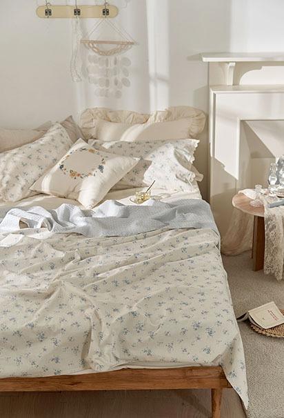 코티지 블루플라워 뱀부 2겹 여름이불