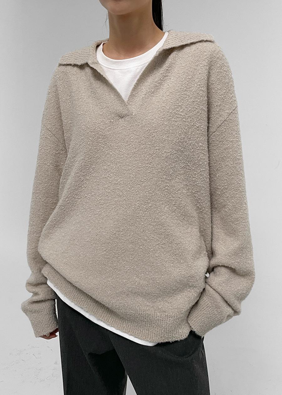 게슨 루즈 알파카 울 카라니트