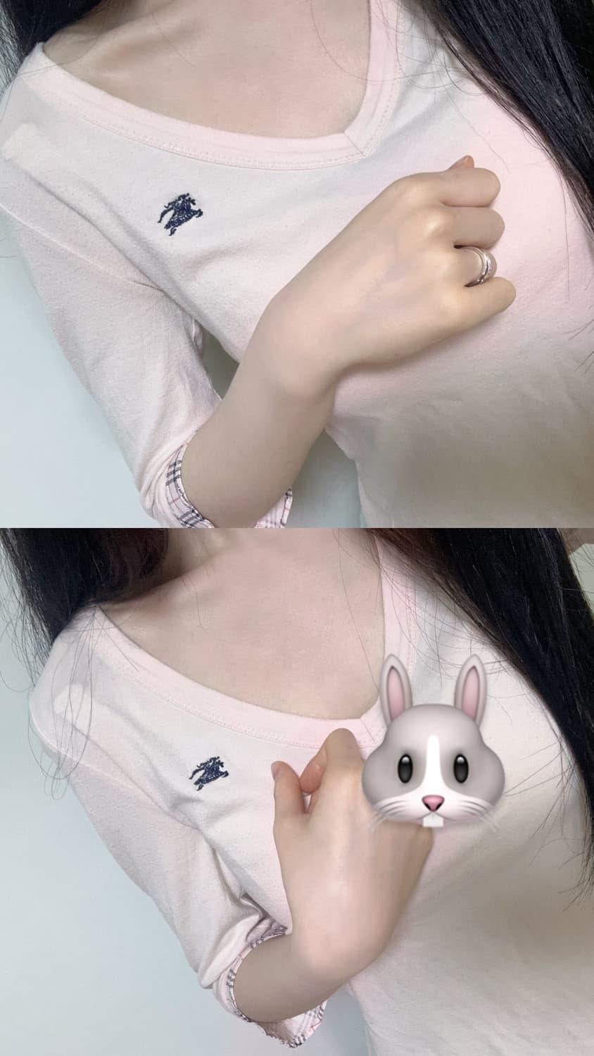 완전 공듀 버버리 블루라벨 히메갸루 연핑크 탑  | 후루츠패밀리