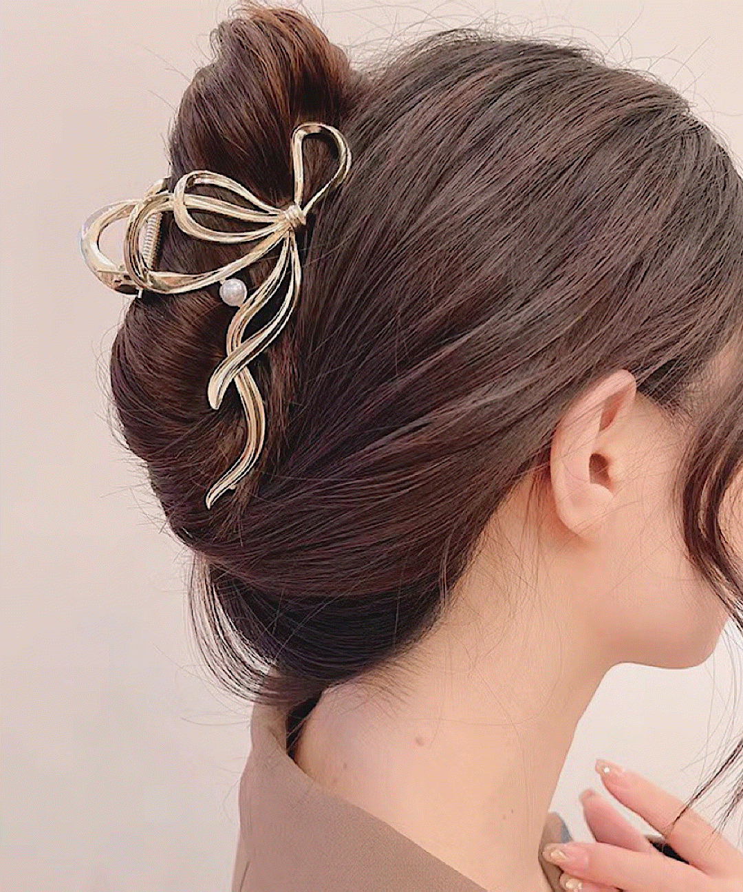 타티아나 Classy Silky Ribbon Hair clip HB2206 - 위시버킷