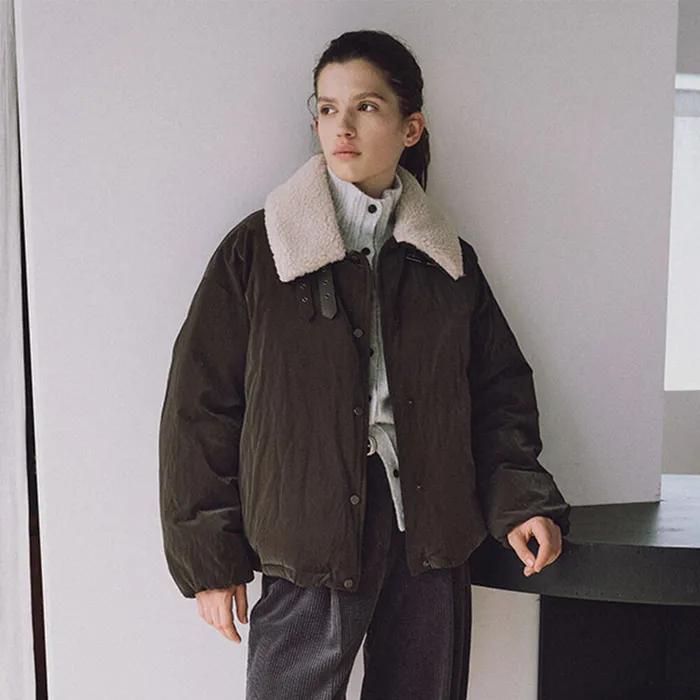 Boucle Collar Oversized Down Blouson SD5WM406-94