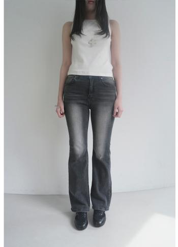 러프 워싱 슬림 부츠컷 데님 (2c)