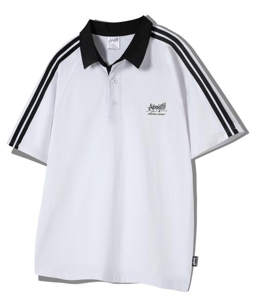 래글런 럭비 카라 트랙 반팔티 화이트 YT-305