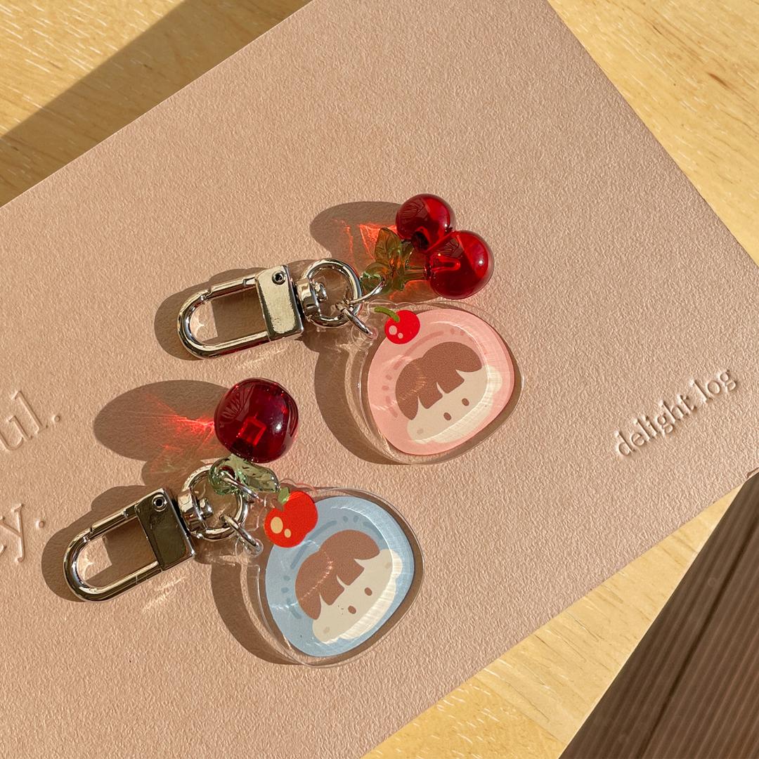 [팔베개] 체리 사과 키링 2종