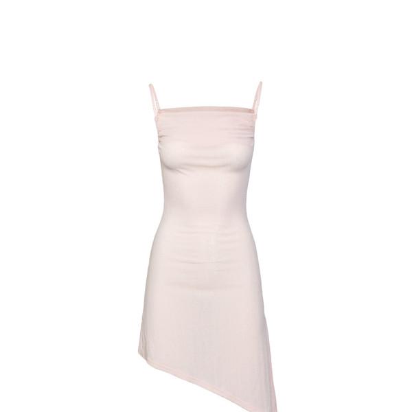 Unbalance Shirring Dress (PINK)