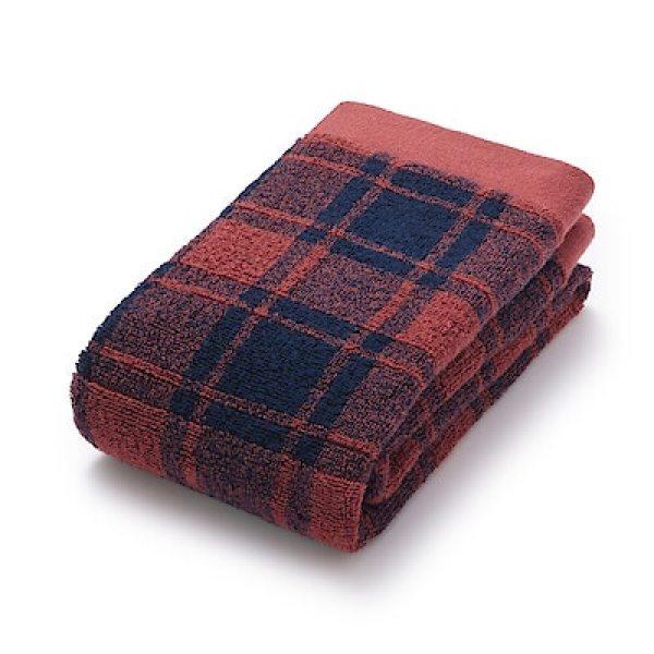 폭신한 파일 · 페이스 타월 · 레드체크 · 34×85 cm