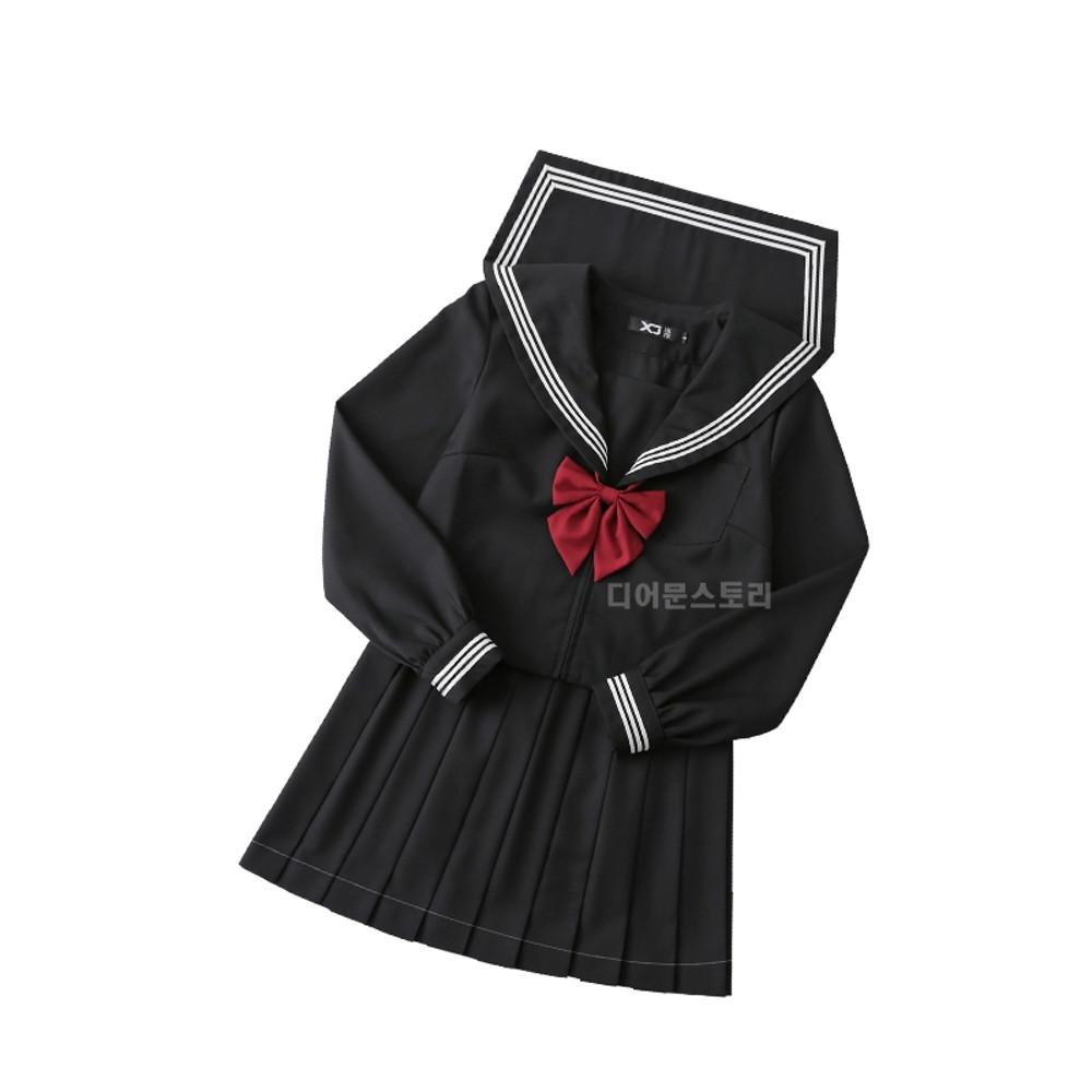 일본 세라복 코스프레 코스튬 블랙