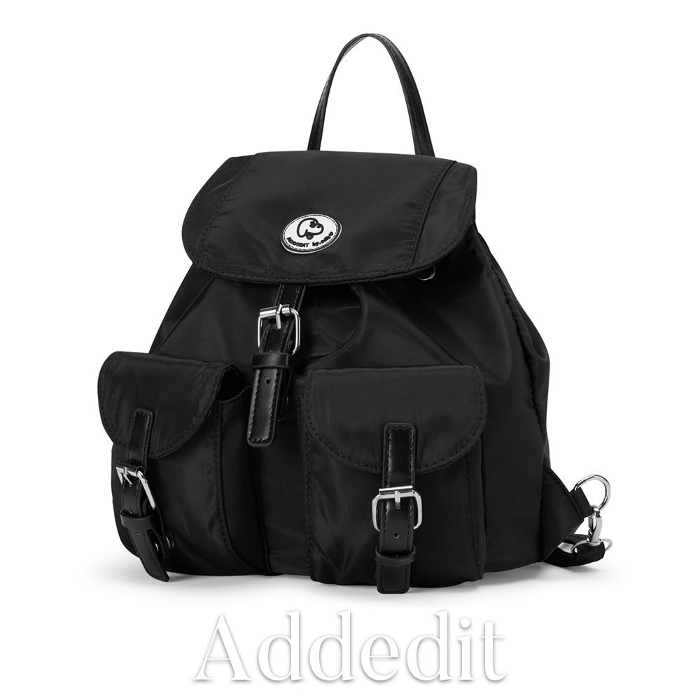 애드에딧 [연휴특가🌕/자체제작] 블랭크 나일론 복조리 베이직 미니 백팩 - (2size)