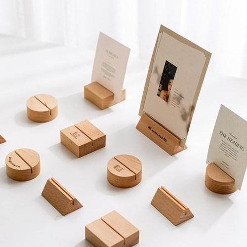 원목 메모 홀더 원형 정사각형 삼각형