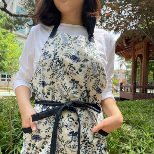 [에코백 증정🎁]블루베리 린넨앞치마