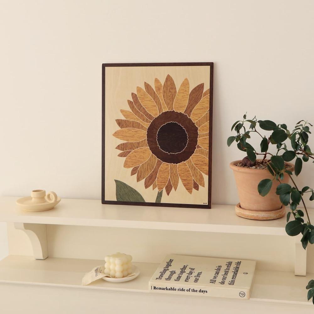 [아유아] 해바라기 우드포스터