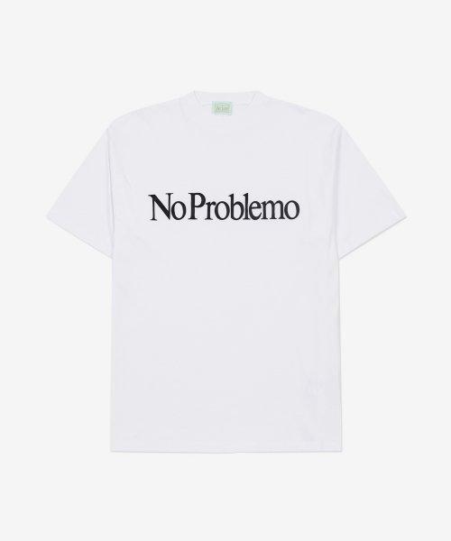 공용 노 프라블럼 SS 반소매 티셔츠 - 화이트 / COAR60002WHT