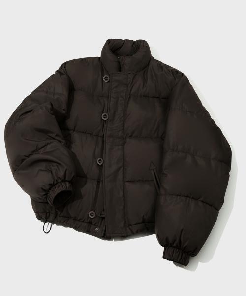 세컨모놀로그(SECONDMONO)  더블 어드저스트 버튼 숏 패딩 점퍼 [BROWN]_SEJP005BROWN - 사이즈 & 후기 | 무신사