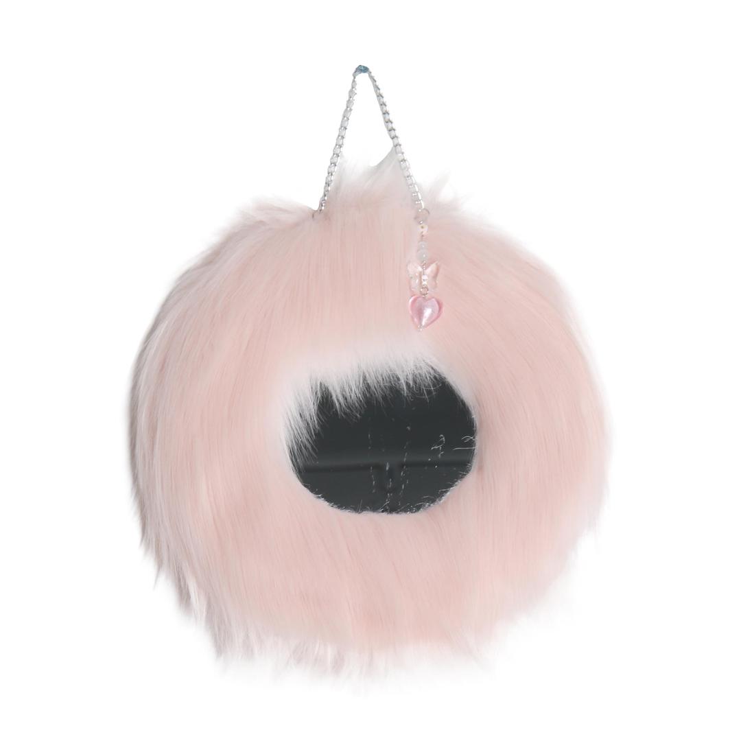 pink hairy fairy mirror