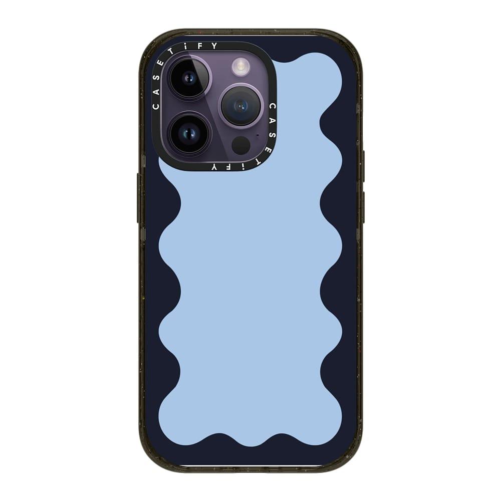 Blue Background Wavy Border