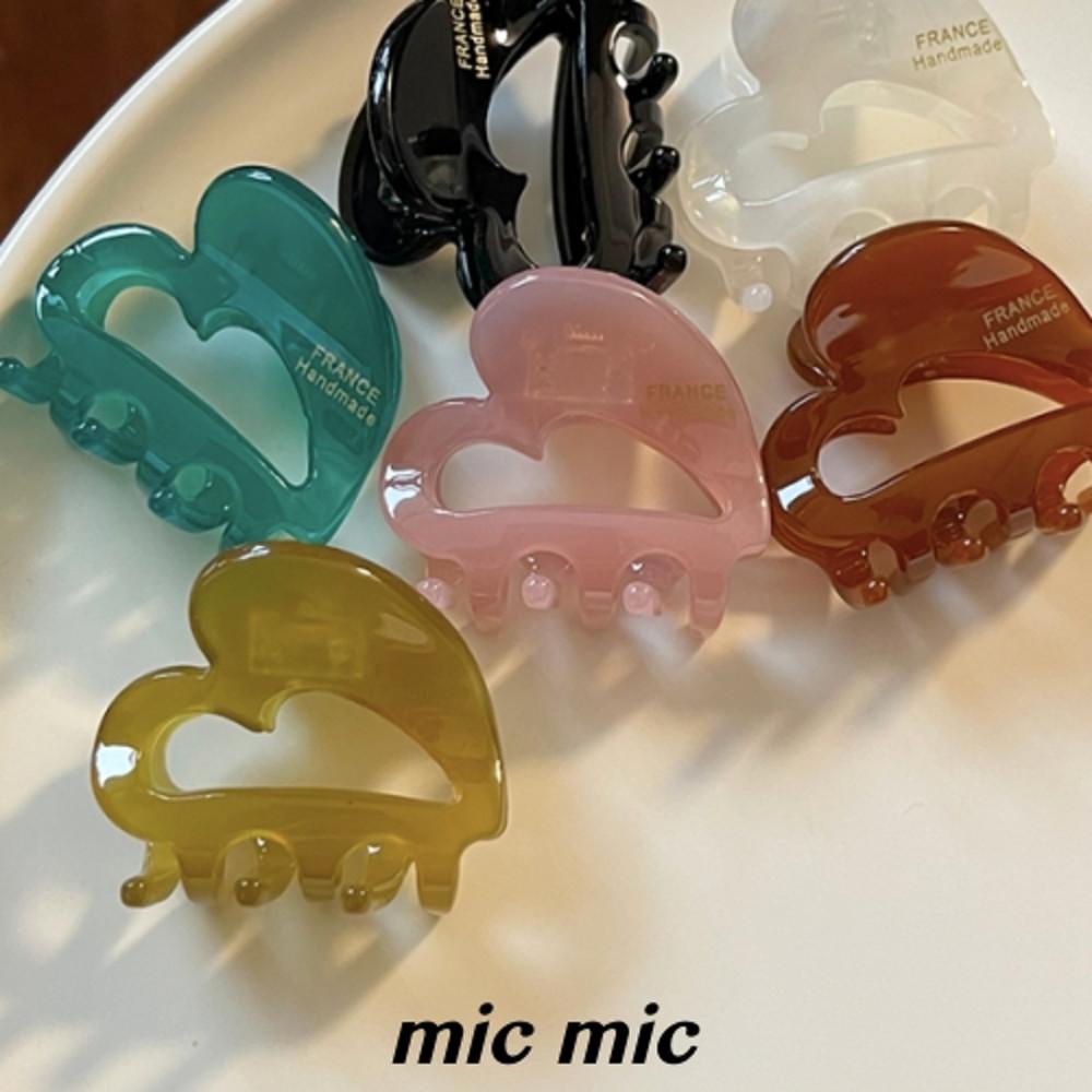 [옆머리/반묶음]미끄미끄 프랑스핀 하트 미니 헤어 집게핀 6color