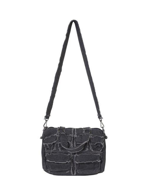 DAMAGE MULTI-POCKET CARGO BAG CHARCOAL