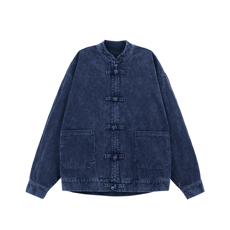 INFLATION Washed Corduroy Varsity Jacket