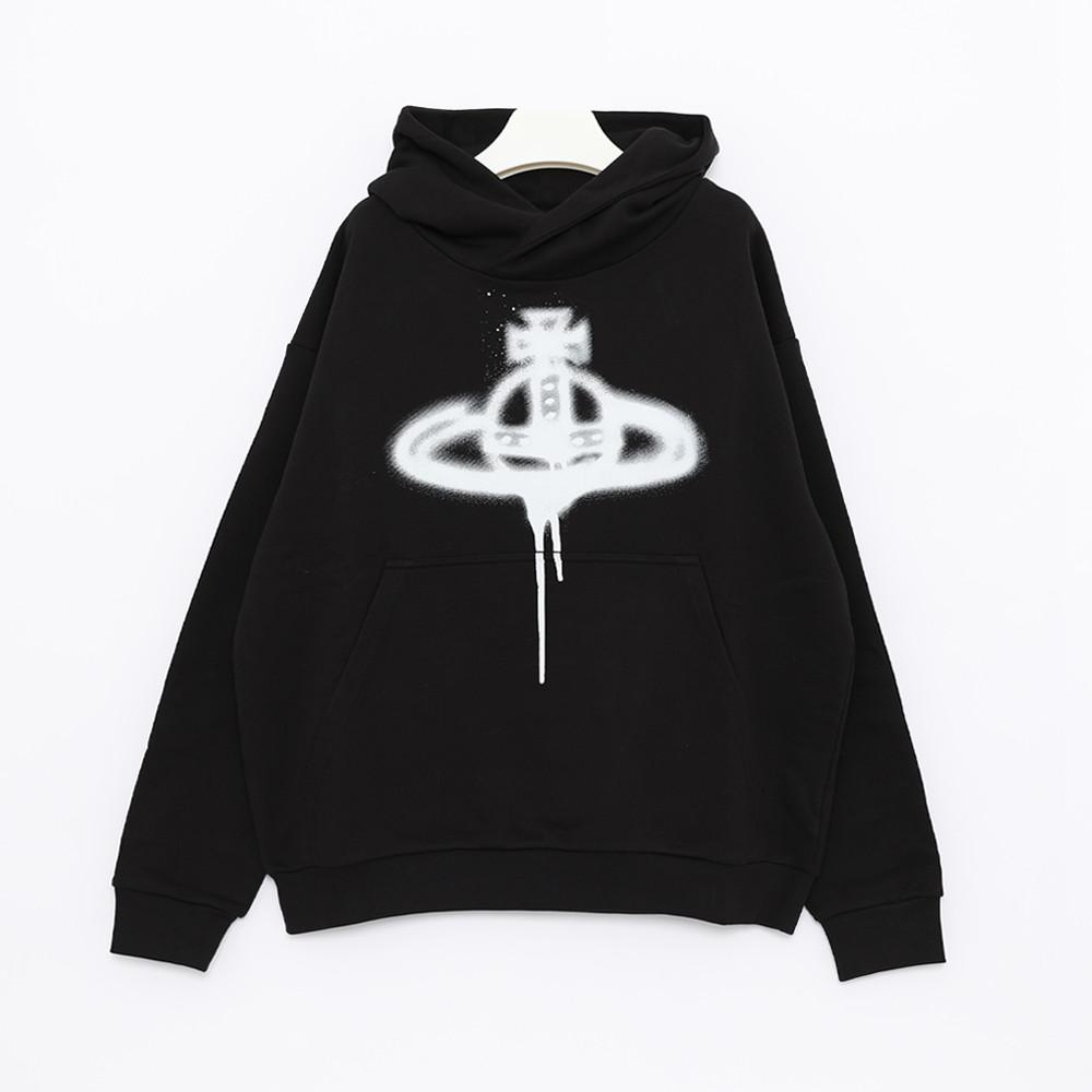 비비안웨스트우드 ORB 스프레이 로고 남성(공용) 후드티 3I01000G J0032 N306