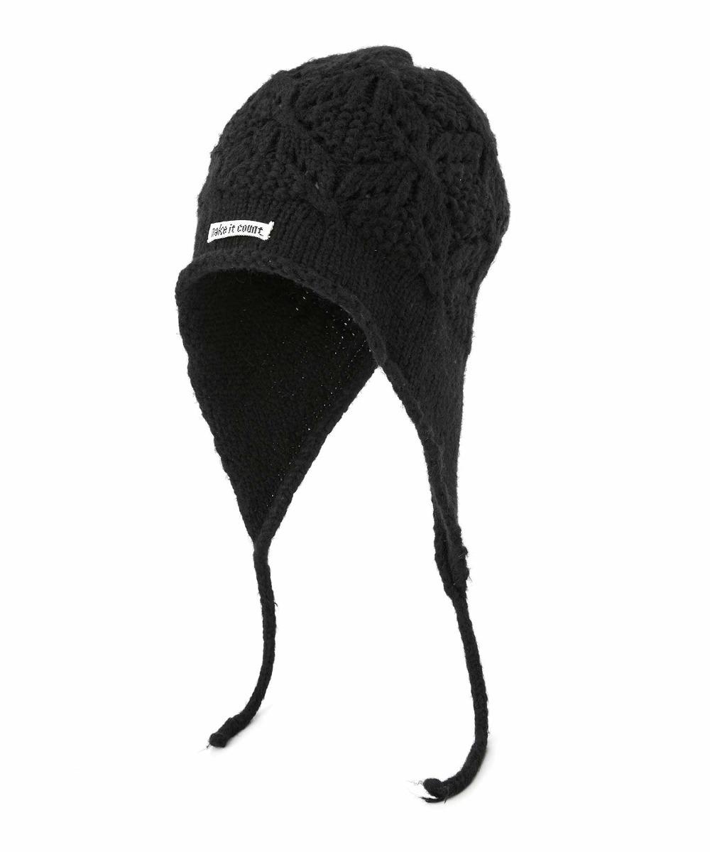 이어플랫 비니_BLACK