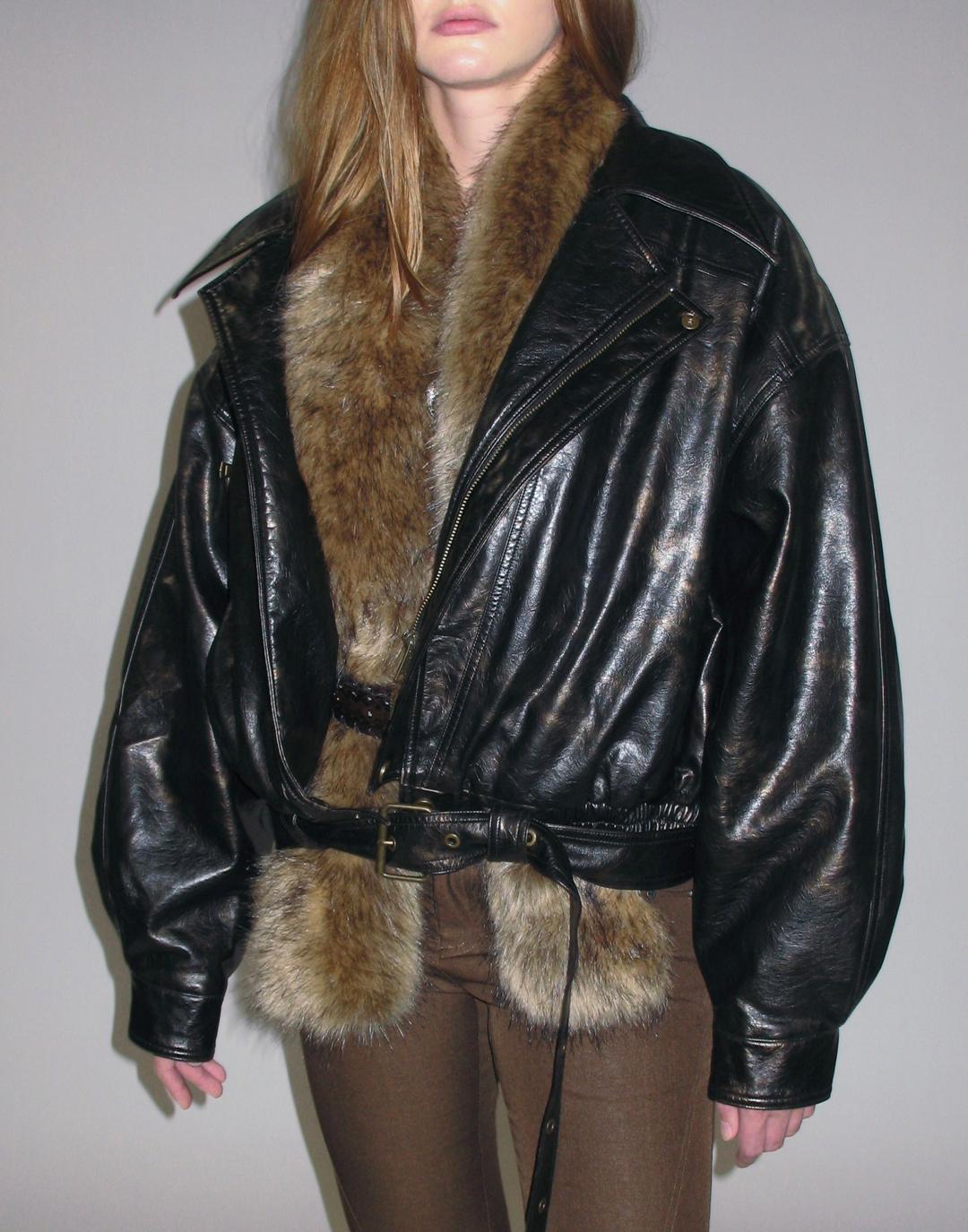 Metropolitan Faux Leather Quilted Coat